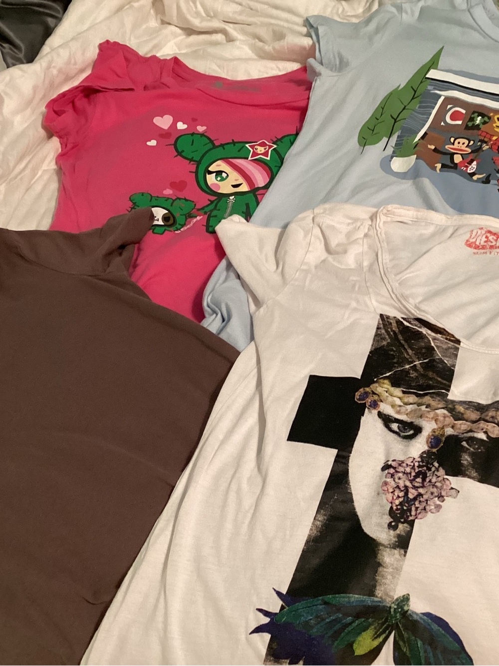 tokidoki Pink Tee with Green Cactus Character Graphic (4 shirts total, see pics) - Picture 7 of 10